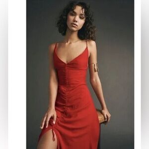 Free People Simone Dress Red Boho Chic